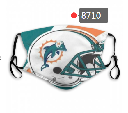 Miami Dolphins Team Face Mask Cover with Earloop 8710