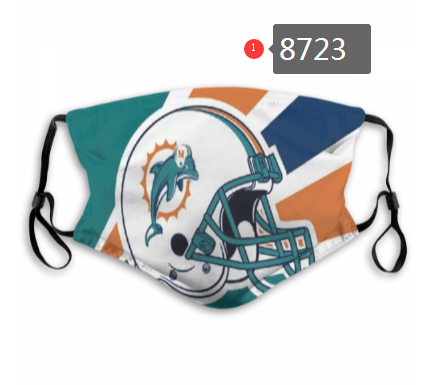 Miami Dolphins Team Face Mask Cover with Earloop 8723