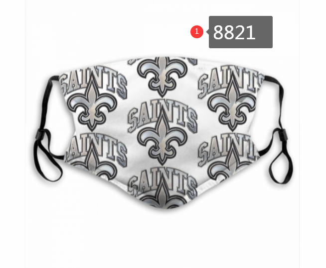 New Orleans Saints Team Face Mask Cover with Earloop 8821