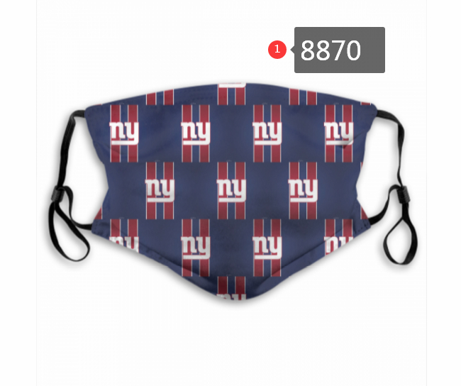 New York Giants Team Face Mask Cover with Earloop 8870