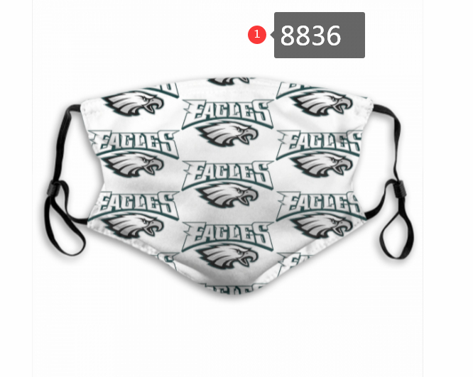 Philadelphia Eagles Team Face Mask Cover with Earloop 8836