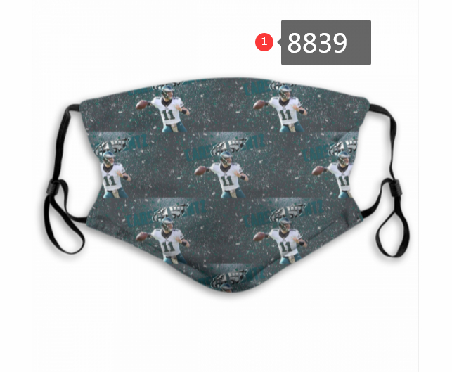 Philadelphia Eagles Team Face Mask Cover with Earloop 8839