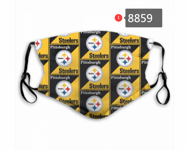 Pittsburgh Steelers Team Face Mask Cover with Earloop 8859