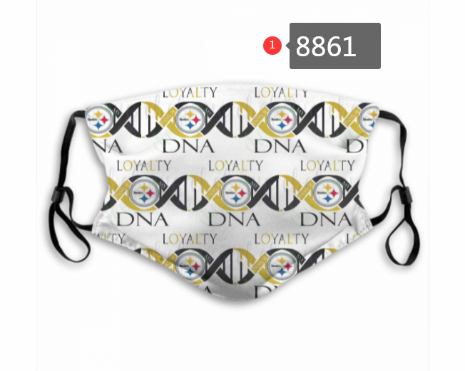 Pittsburgh Steelers Team Face Mask Cover with Earloop 8861