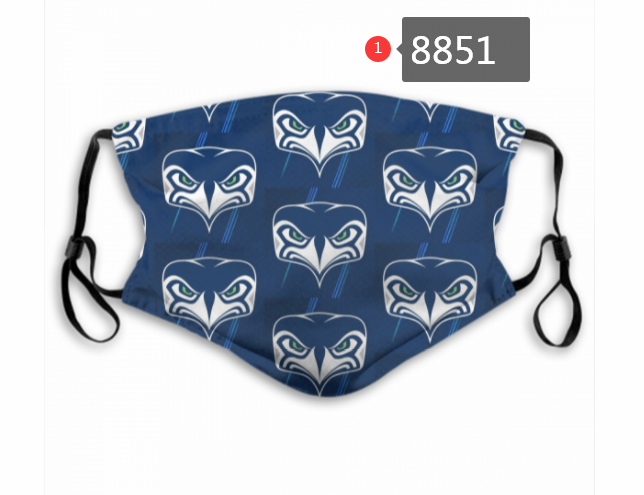 Seattle Seahawks Team Face Mask Cover with Earloop 8851