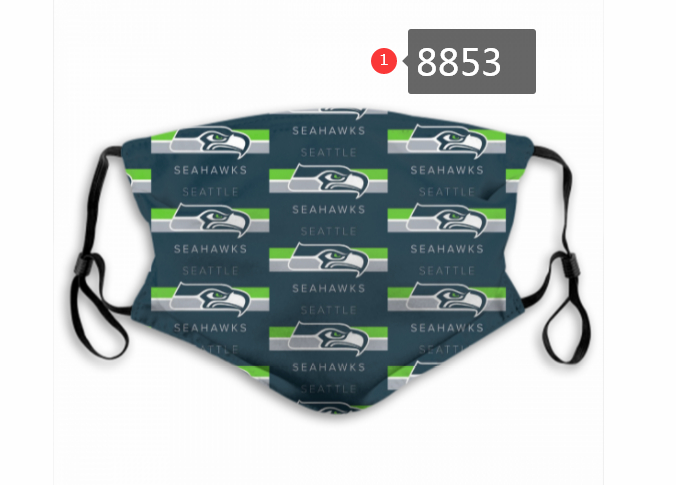 Seattle Seahawks Team Face Mask Cover with Earloop 8853