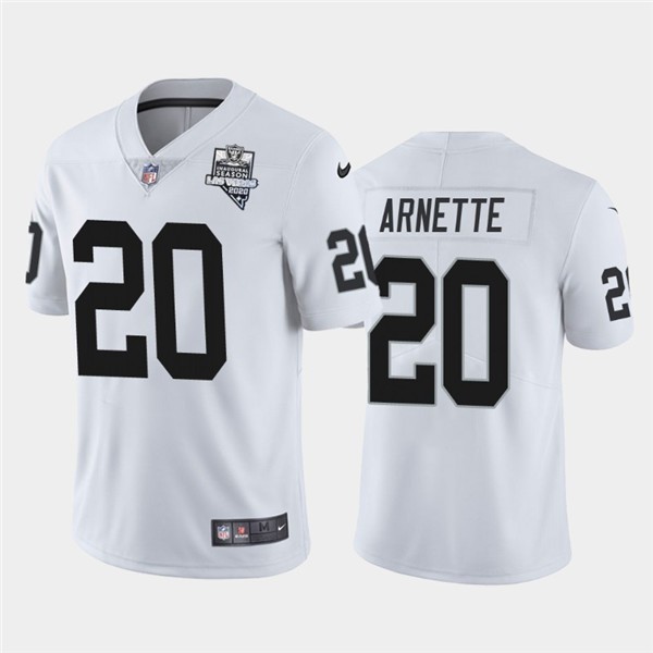 Nike Raiders 20 Damon Arnette White 2020 Inaugural Season Vapor Untouchable Limited Jersey