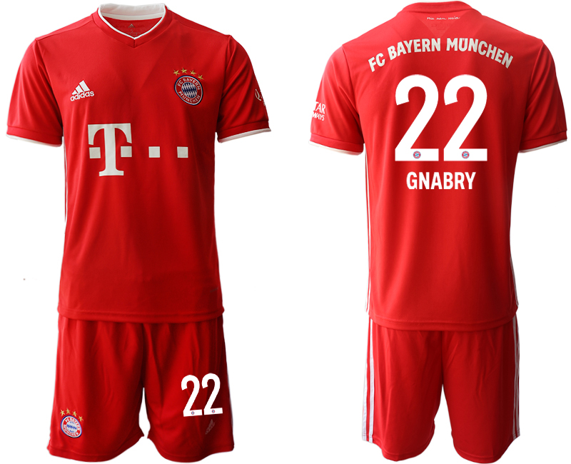 2020-21 Bayern Munich 22 GNABRY Home Soccer Jersey