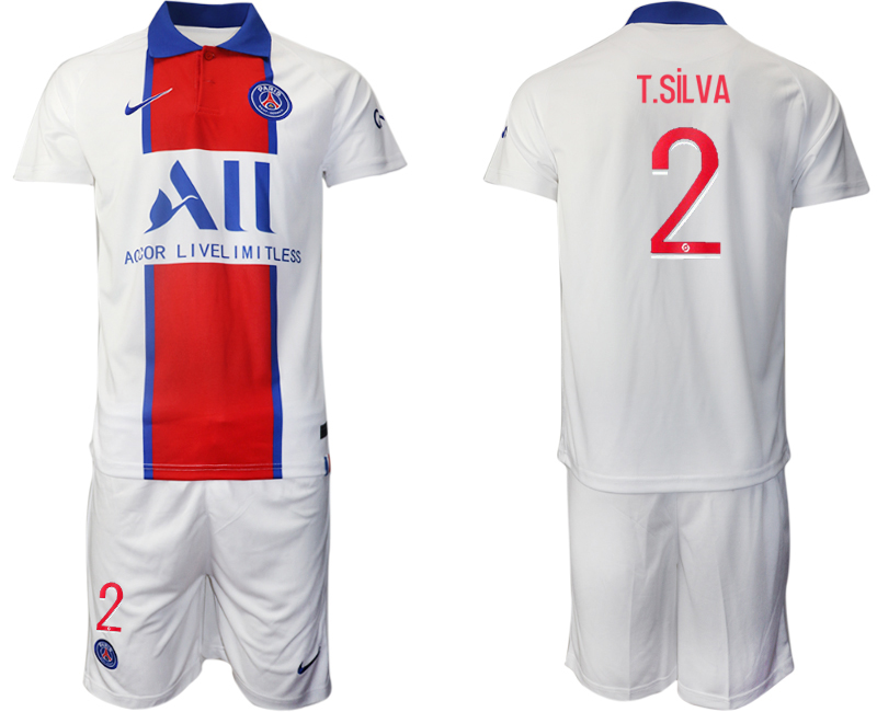 2020-21 Paris Saint-Germain 2 T.SILVA Away Soccer Jersey