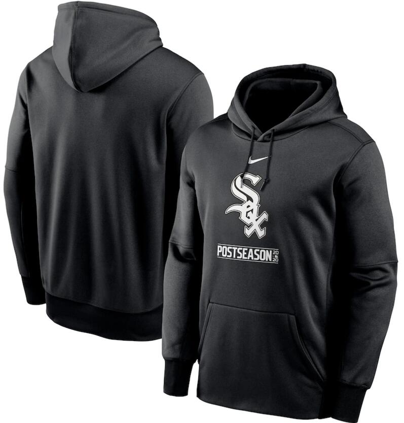 Men's Chicago White Sox Nike Black 2020 Postseason Collection Pullover Hoodie