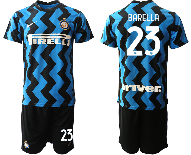 2020-21 Inter Milan 23 BARELLA Home Soccer Jersey