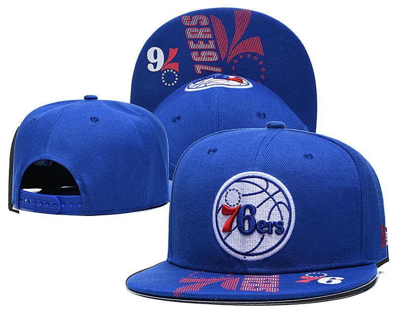 76ers Team Logo Blue Adjustable Hat GS