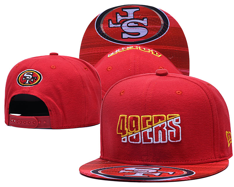 49ers Team Logo Red 2020 NFL Summer Sideline Adjustable Hat YD