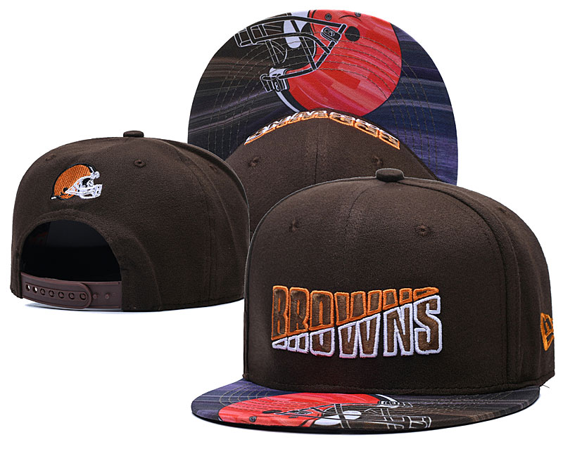 Browns Team Logo Brown 2020 NFL Summer Sideline Adjustable Hat YD
