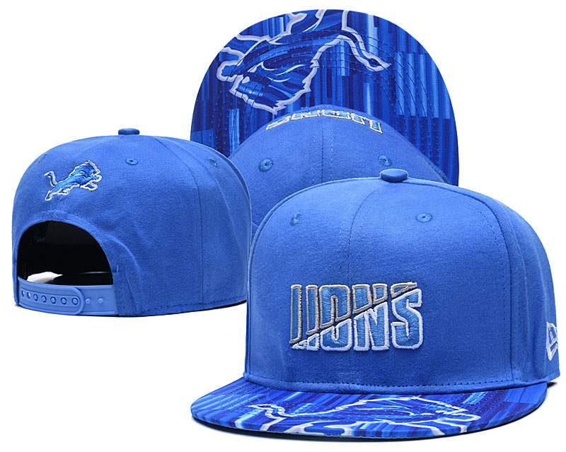 Lions Team Logo Blue 2020 NFL Summer Sideline Adjustable Hat YD
