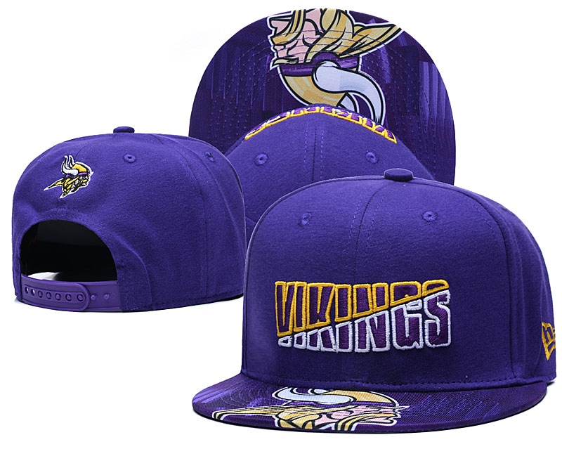 Vikings Team Logo Purple 2020 NFL Summer Sideline Adjustable Hat YD