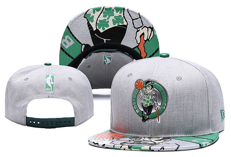 Celtics Team Logo Gray Adjustable Hat YD