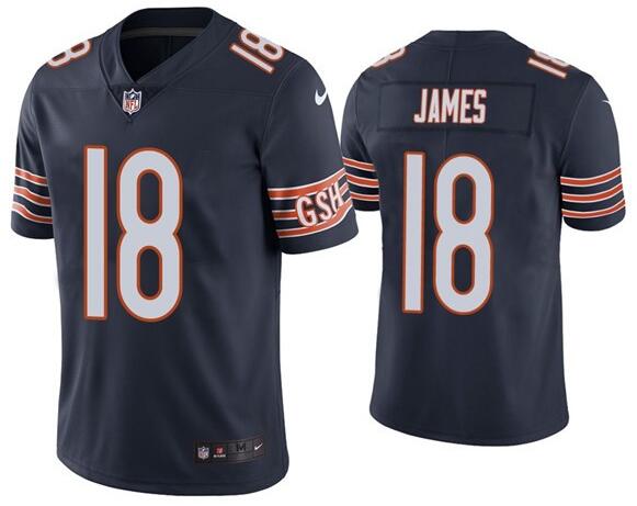 Nike Bears 18 Jesse James Navy Vapor Untouchable Limited Jersey