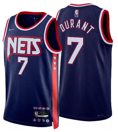 Nets 7 Kevin Durant Navy Nike 2021-22 City Edition Swingman Jersey