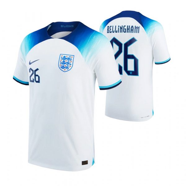 England 26 BELLINGHAM Home 2022 FIFA World Cup Thailand Soccer Jersey