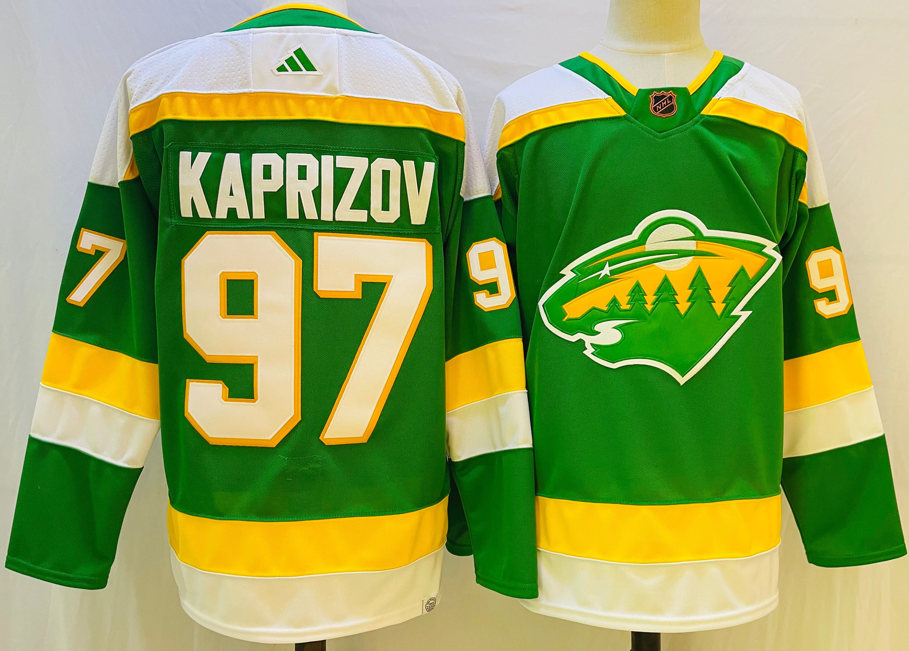 Wild 97 Kirill Kaprizov Green 2022 23 Reverse Retro Adidas Jersey