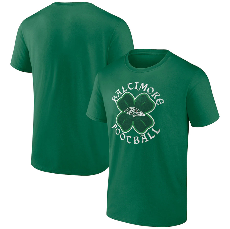 Men's Baltimore Ravens Fanatics Branded Kelly Green St. Patrick's Day Celtic T-Shirt