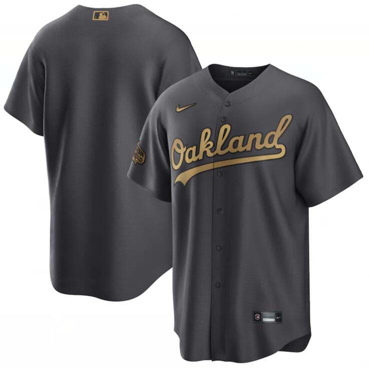 Athletics Blank Charcoal Nike 2022 MLB All-Star Cool Base Jersey