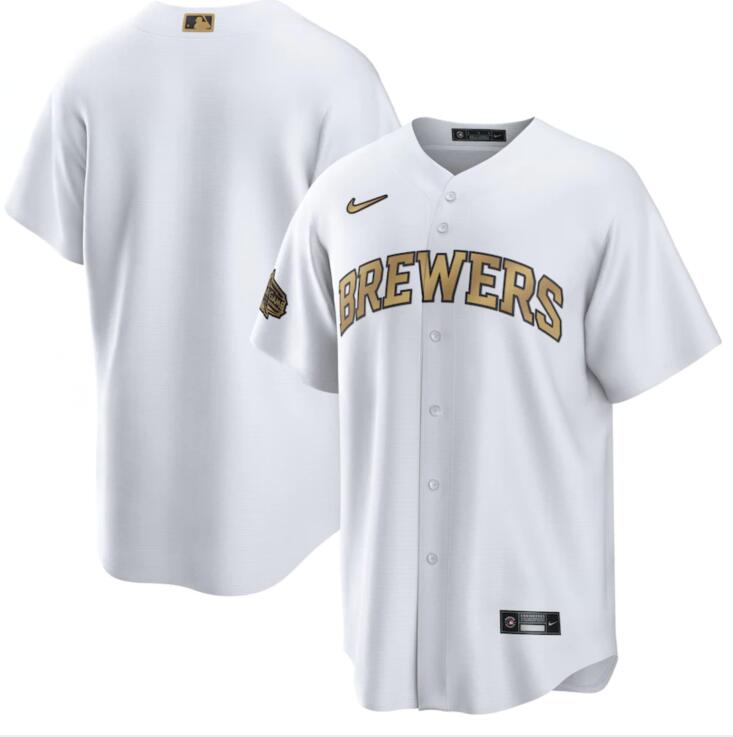 Brewers Blank White Nike 2022 MLB All-Star Cool Base Jersey