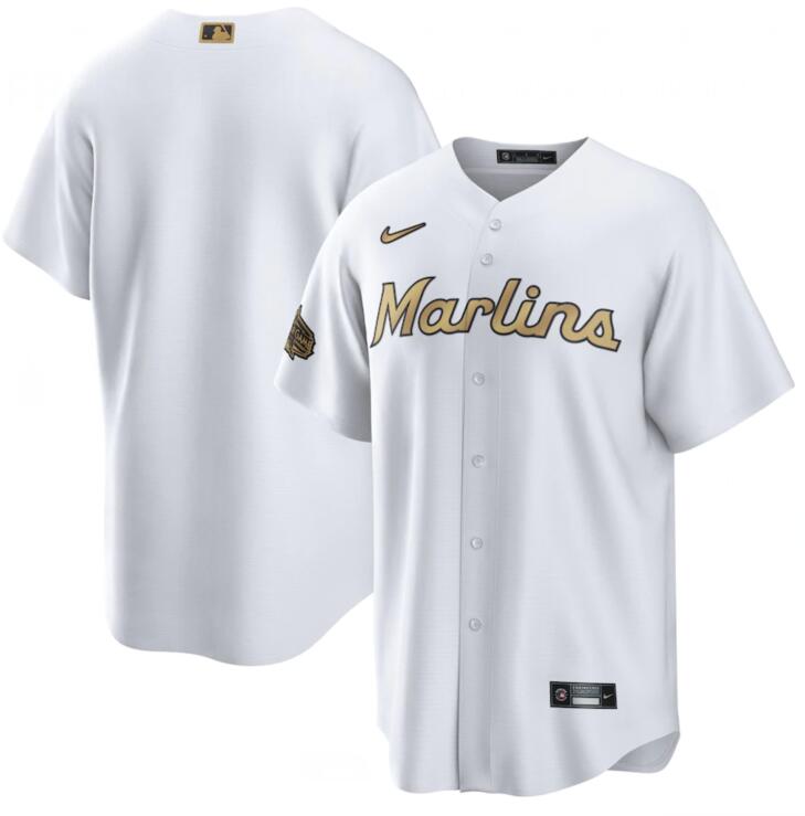Marlins Blank White Nike 2022 MLB All-Star Cool Base Jersey