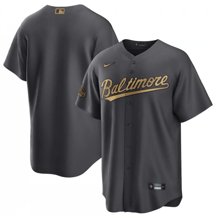 Orioles Blank Charcoal Nike 2022 MLB All-Star Cool Base Jersey