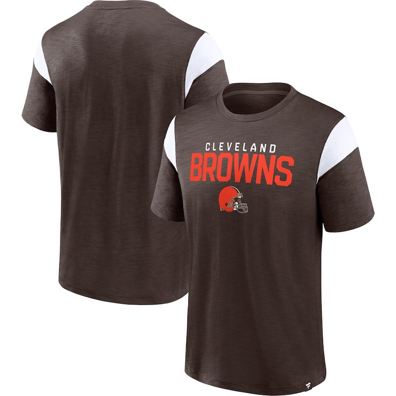 Men's Cleveland Browns Fanatics Branded Brown Home Stretch Team T-Shirt