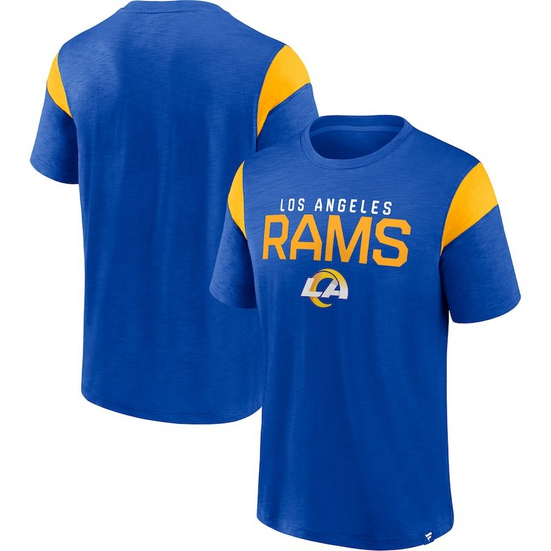 Men's Los Angeles Rams Fanatics Branded RoyalGold Home Stretch Team T-Shirt