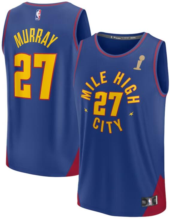 Nuggets 27 Jamal Murray Blue 2023 NBA Finals Champions City Edition Swingman Jersey