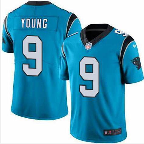 Nike Panthers 9 Bryce Young Blue Vapor Limited Jersey