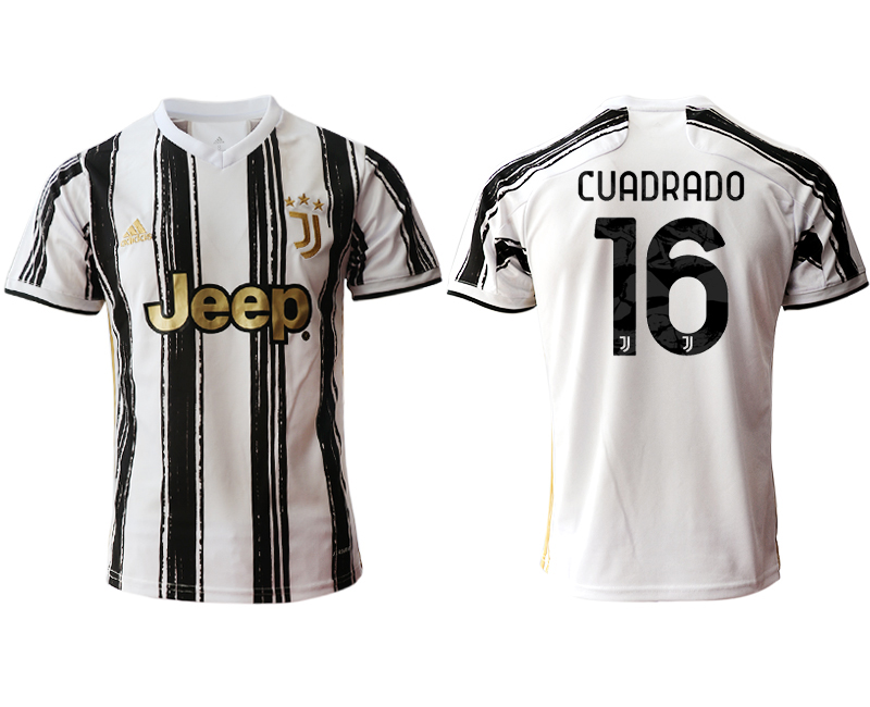 2020-21 Juventus 16 CUADRADO Home Thailand Soccer Jersey