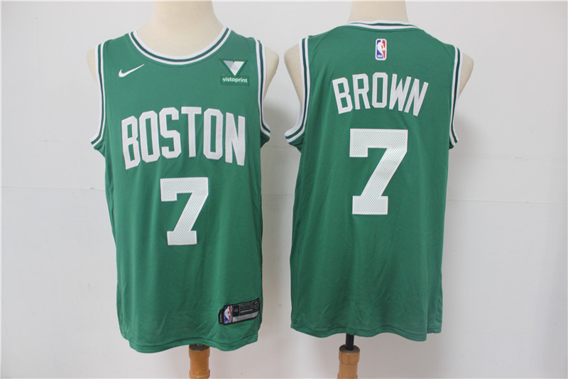 Celtics 7 Jaylen Brown Green Nike Swingman Jersey