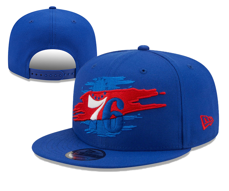76ers Team Logo Tear Blue New Era Adjustable Hat YD