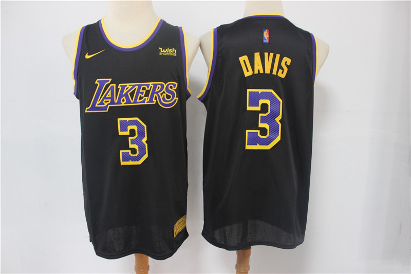 Lakers 3 Anthony Davis Black 2021 Earned Edition Swingman Jersey