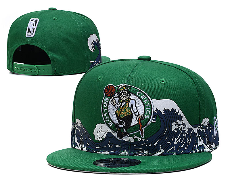 Celtics Team Logo New Era Green Adjustable Hat YD