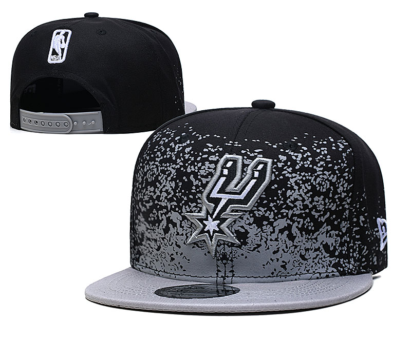 Spurs Team Logo New Era Black Gray Fade Up Adjustable Hat YD