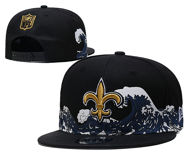 Saints Team Logo New Era Black Adjustable Hat YD