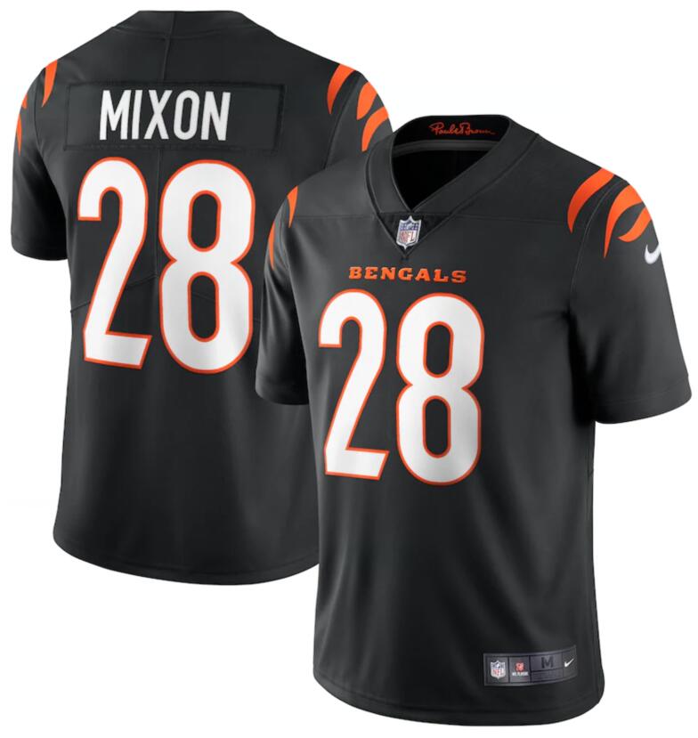 Nike Bengals 28 Joe Mixon Black Vapor Limited Jersey