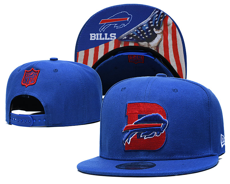 Bills Team Logo Blue USA Flag Adjustable Hat GS