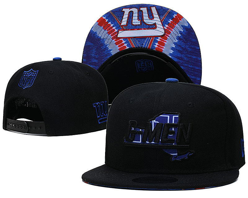 New York Giants Team Logo Black New Era Adjustable Hat YD