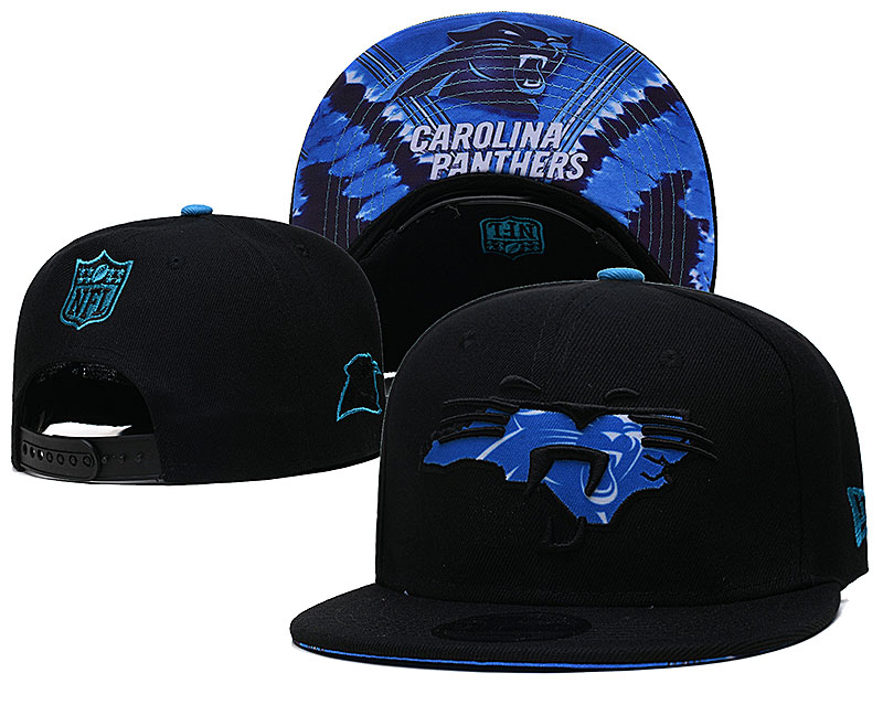 Panthers Team Logo Black New Era Adjustable Hat YD