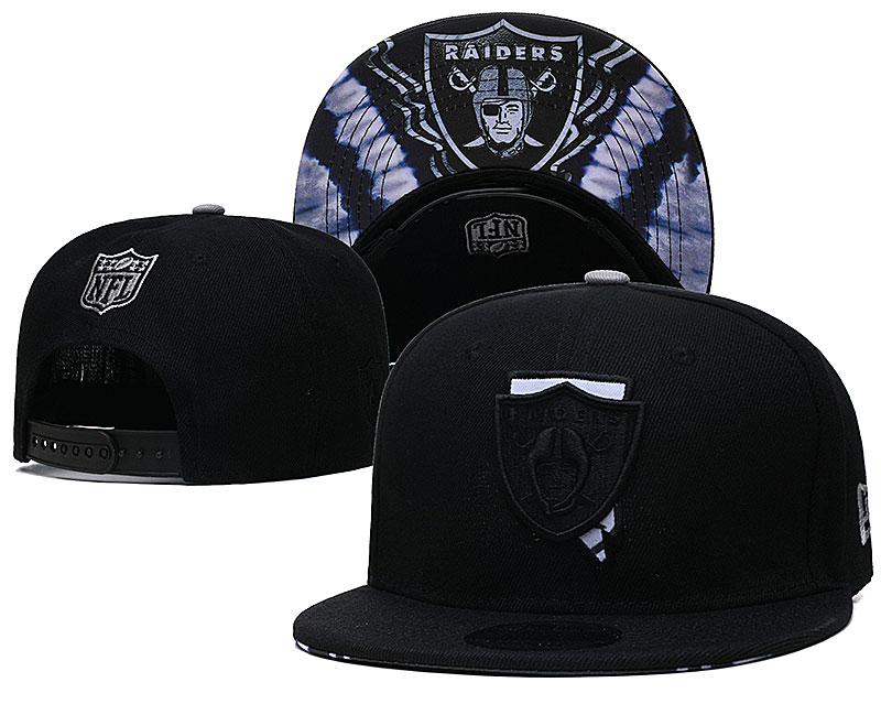 Raiders Team Logo Black New Era Adjustable Hat YD