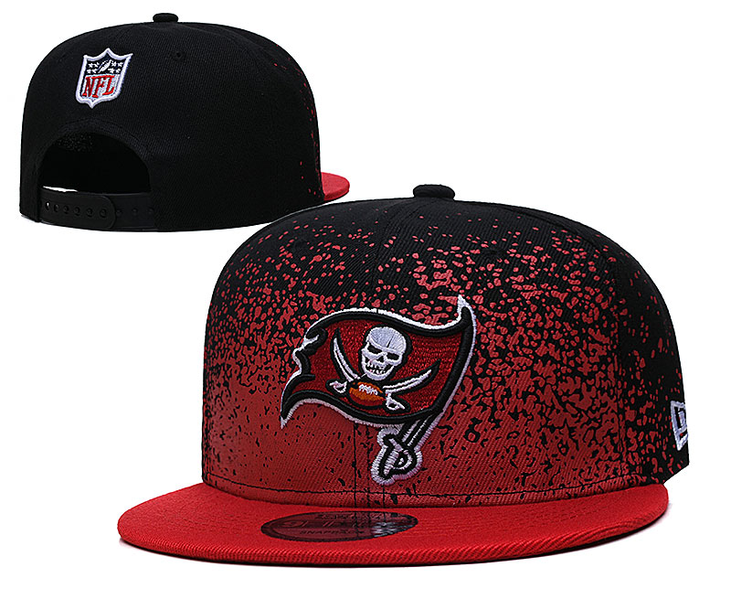 Buccaneers Team Logo New Era Black Red Fade Up Adjustable Hat GS