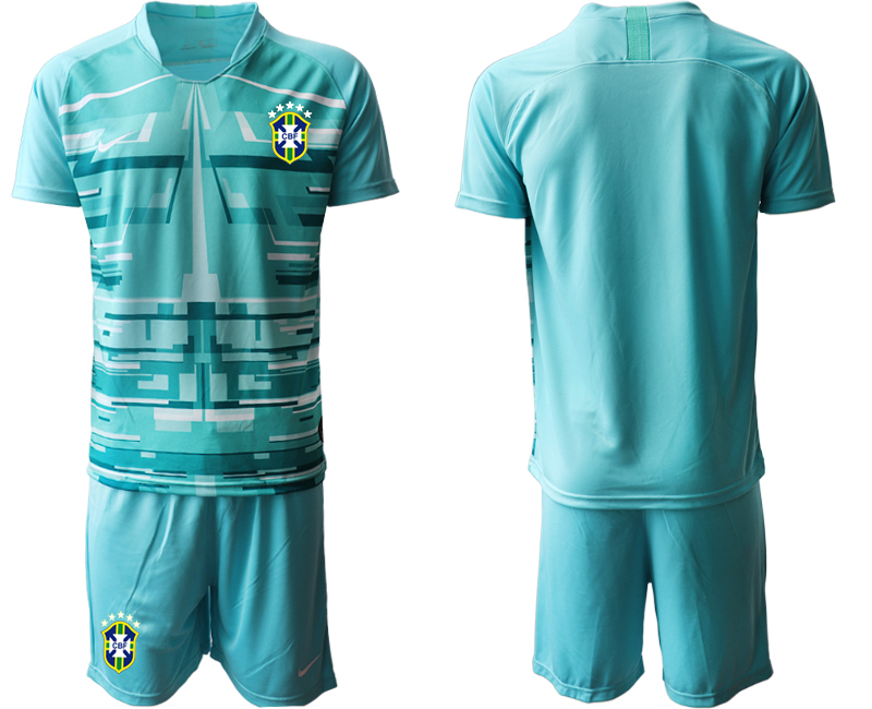 2020-21 Brazil Lake Blue Goalkeeper Soccer Jersey