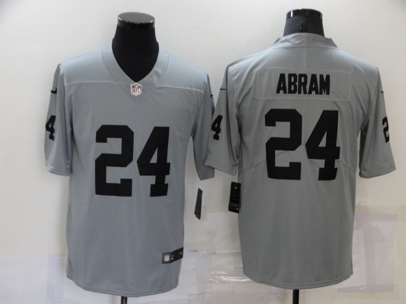 Nike Raiders 24 Johnathan Abram Gray Inverted Legend Limited Jersey