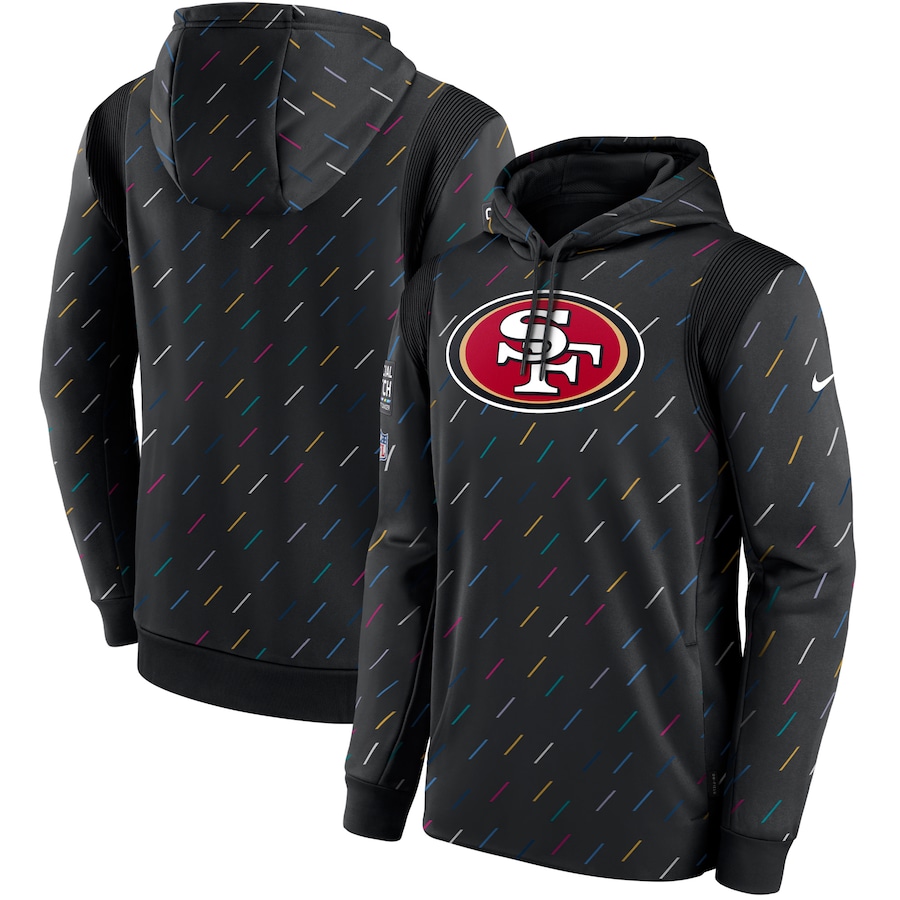 Men's San Francisco 49ers Nike Charcoal 2021 NFL Crucial Catch Therma Pullover Hoodie